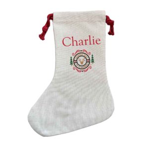 Personalised Reindeer Mail Christmas Stocking with Name