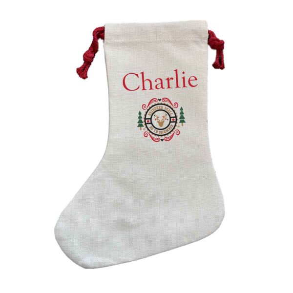 Personalised Reindeer Mail Christmas Stocking with Name
