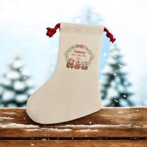 Personalised First Christmas Stocking with Name and Year