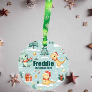 Personalised Dinosaur Acrylic Christmas Ornament