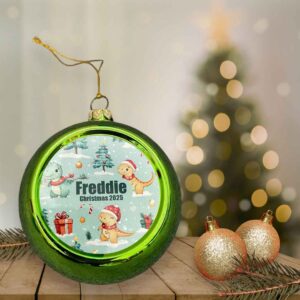 Personalised Dinosaur Christmas Bauble