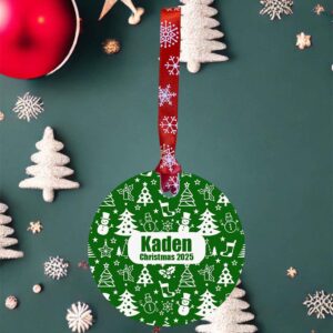 Personalised Green Tree Acrylic Christmas Ornament
