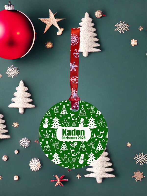 Personalised Green Tree Acrylic Christmas Ornament