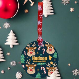 Personalised Reindeer Acrylic Christmas Ornament