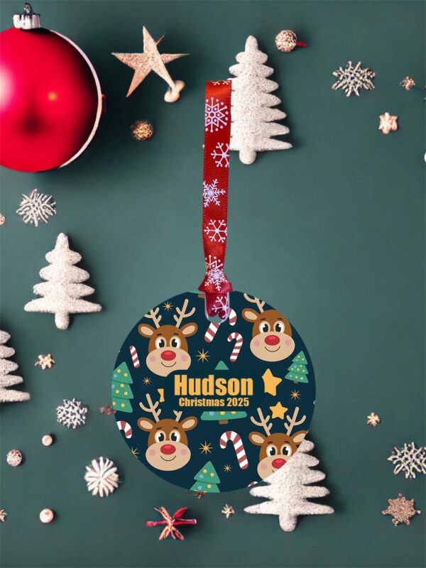 Personalised Reindeer Acrylic Christmas Ornament