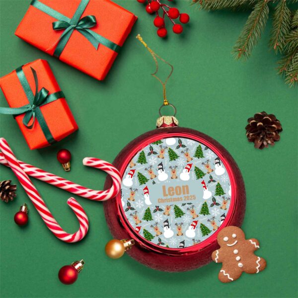 Personalised Snowman Christmas Bauble