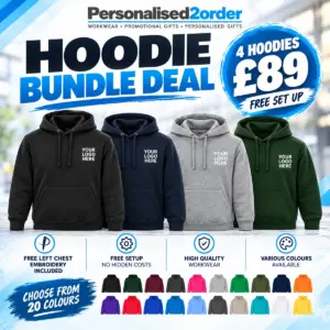 4 Hoodie Workwear Bundle – Free Embroidery